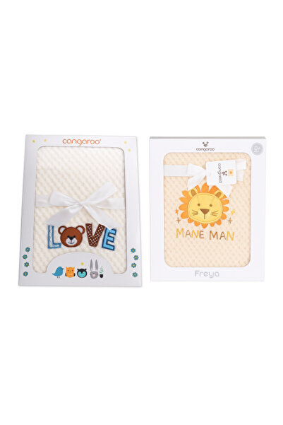 Cangaroo Set 2 bucati Păturică Bebe Cocolino 110x80 cm – Moale și Pufoasă, pentru Pătuț și