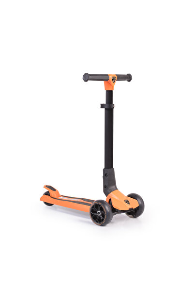 Lamborghini Trotineta pliabila copii 3-5 Ani, Orange, cadru din aluminiu, roti luminate