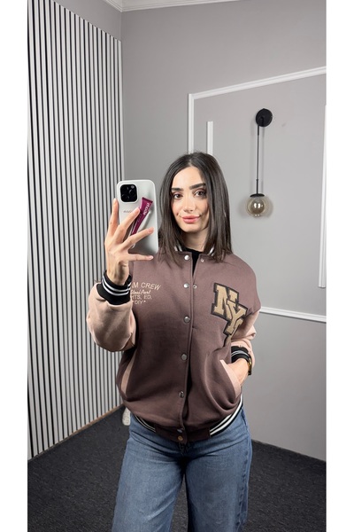 TEXXANA Long Sleeve Knitwear Collar College Coat