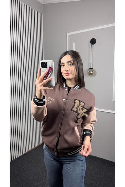 TEXXANA Long Sleeve Knitwear Collar College Coat