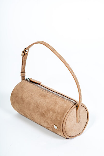 KISCHE Cylinder Suede Hand and Shoulder Bag Women