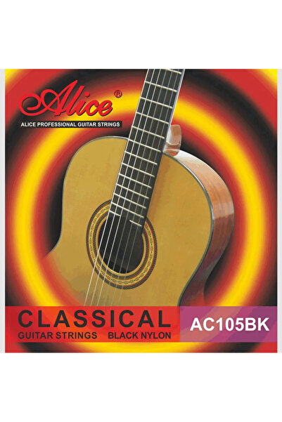 Alice Ac105Bk-H Hard Tension Black Nylon Classical Guitar String