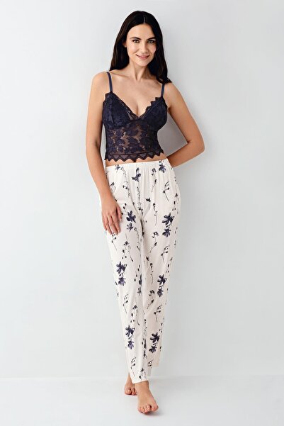 Arnetta Women's Dressing Gown Pajamas Bralet 3 Piece Set