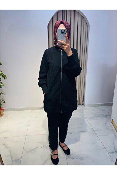 qmash Embroidered Patterned Cardigan