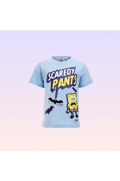 NİCKELODEON Sünger Bob Kare Pantolon Erkek Çocuk Legendary Halloween Mavi Tişört