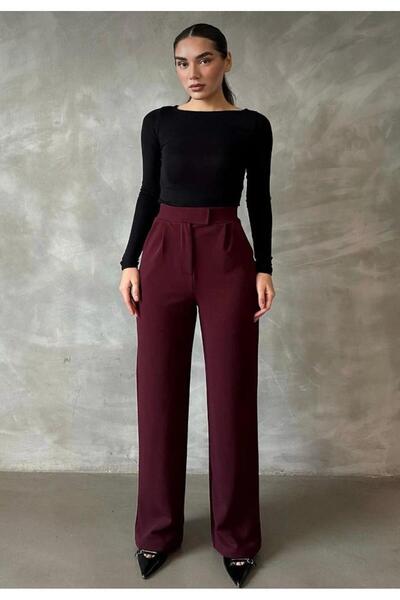 hedef giyim Waist Velcro Palazzo Full Lycra Trousers
