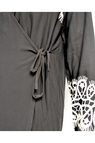 Bilenler Ring Patterned Double Breasted Prayer Dress – Side Tie, Comfortable Fit Size 36–46