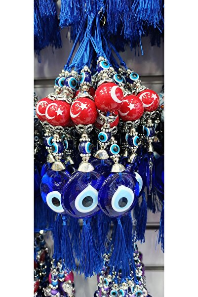 Nurtakı Ornament auto cu mărgele Nazar pentru oglinda retrovizoare, ciucure p...