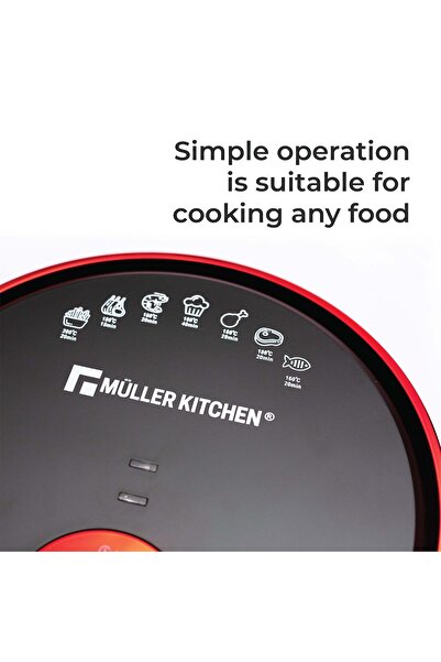 Muller Kitchen Air Fryer, 7L Capacity, 1700W Power, Detachable Basket with Non-Stick Layer - MK-6057