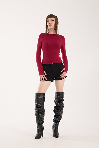 winmoda Боди с дълги ръкави и отвори за палците - Боди с дълги ръкави, велоси...