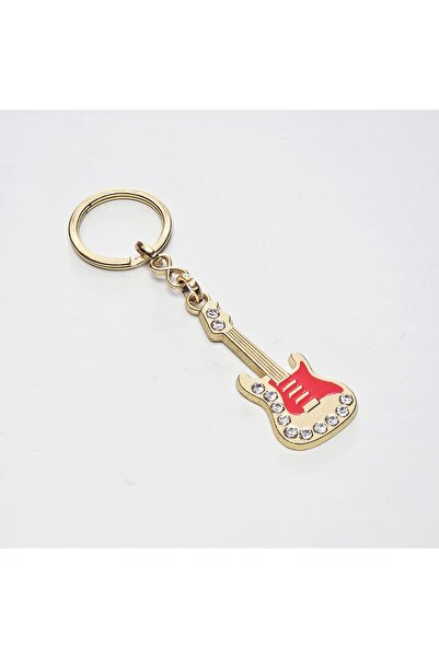 ÜNSA Anahtar سلسلة مفاتيح على شكل جيتار مزينة بالأحجار