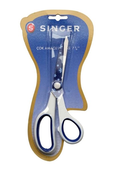 SİNGER Multi-Purpose Colorful Handle Scissors White