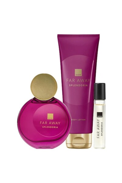 AVON Set 3 produse Far Away Splendoria - Apa de parfum 50 ml, Lotiune de corp 125 ml si Mini-Apa de parfu