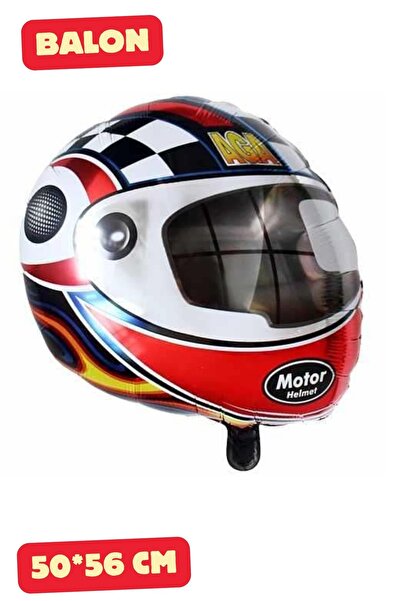 Baloncu Nene Motorbisiklet Kaskı Folyo Balon Doğum Günü Folyo Balon Karekter ...