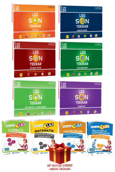 Tonguç Yayınları 8. Sınıf LGS Son Tekrar Türkçe+Matematik+İnkılap+Fen+Din Kül...
