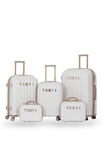 Tonyi Dabsh Bride Travel Bag Set - 5 pieces, including 3 trolley bags and 2 makeup bags - with double covers - and an expansion zipper