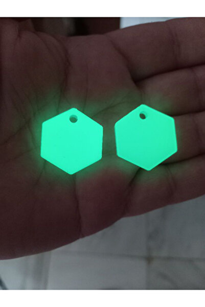 Bahat Hexagonal Earring Set with Glow-In-The-Dark Phosphor