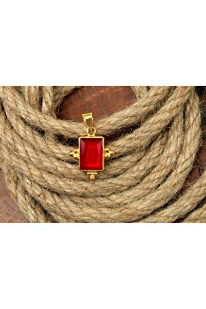 alpsilverart El İşi Yakut Taşlı 925 Ayar Gümüş Kolye Ucu | Otantik ve Şık Tasarım