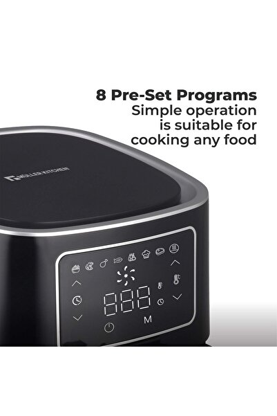 Muller Kitchen Air Fryer, 5.5L Capacity, 1700W, 8 Preset Cooking Programs, Touchscreen Control - MK-6067