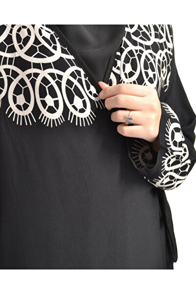 Bilenler Ring Patterned Double Breasted Prayer Dress – Side Tie, Comfortable Fit Size 36–46