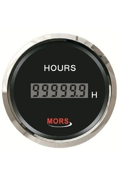 Mors DİJİTAL MOTOR ZAMAN SAATİ 12-24V SİYAH