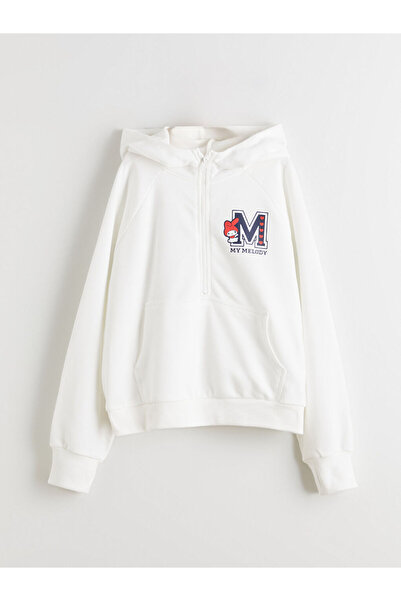LC Waikiki Hanorac pentru fete cu glugă, cu imprimeu My Melody, ecru