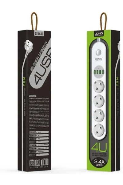 Generic 4 USB Socket 4-Way Power Strip Extension Cable