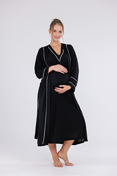 Yulem Homewear Set de cu vipușcă cămăși de noapte pentru maternitate, din bum...