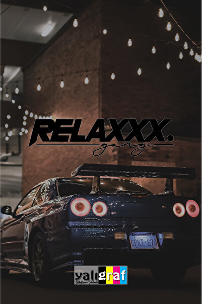 Yalıgraf Reklam Tabela ملصق سيارة من نوع Relax Gang Text ملصق زجاج السيارة وا...
