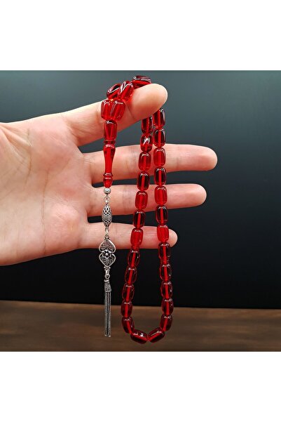 Kehribar Diyarı Gümüş Püskül Kırmızı Kapsül Ateş Kehribar