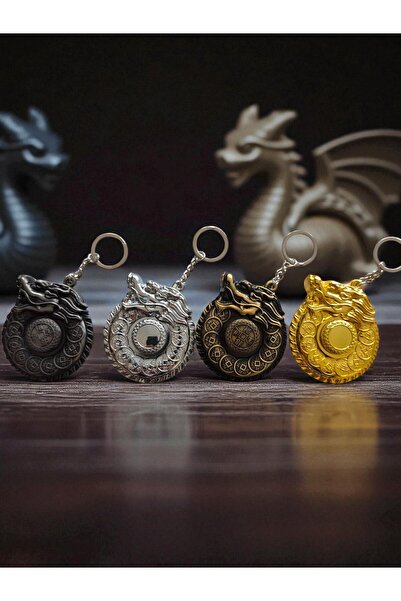 HK GİFT SHOP EJDERHA ŞEKLİNDE KOLEKSYONLUK HEM STRES ÇARKLI HEMDE ANAHTARLIK GÖREVİ GÖREN GAZLI METAL ÇAKMAK