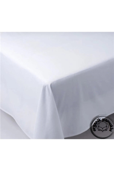 By Masuaa Cotton Single Only Plain White Bed Sheet 240X160 cm