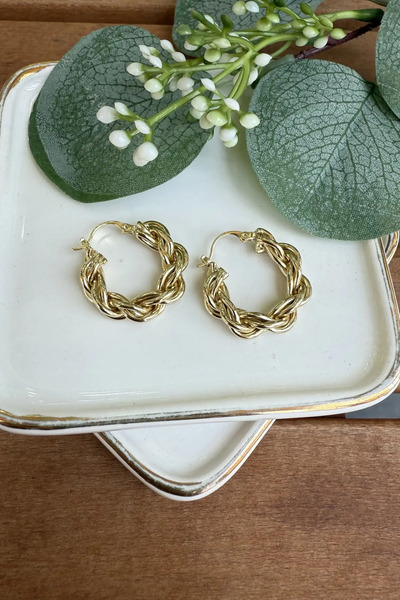 AURA ATELIER Steel Spiral Hoop Earrings