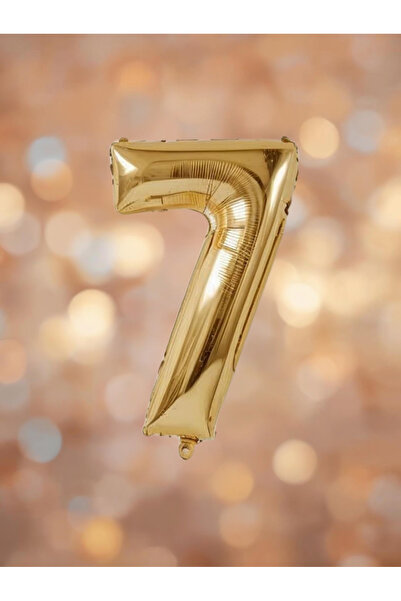 Umamiçe 7 بالونات على شكل أرقام ذهبية - بالون من الفويل مقاس 40 بوصة (100 سم)