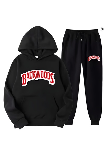 Velostra Daily Backwoods Printed 3 Thread Comfortable Winter Thick Bottom Top Hooded Sweatshirt Set
