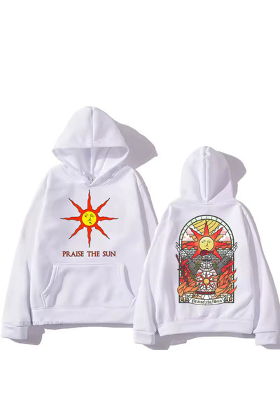 Velostra Unisex Praise the Sun Printed 3 Thread Inner Ribbed Crew Neck Sweatshirt