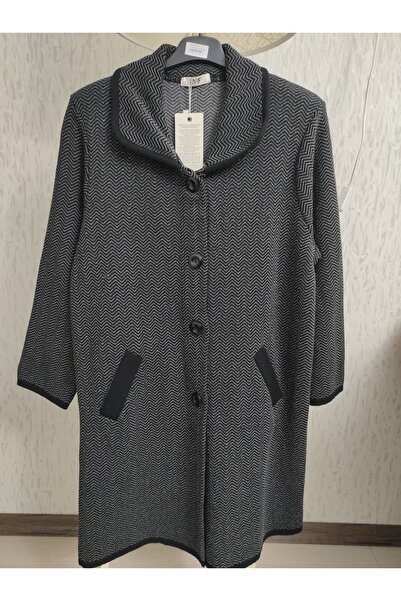 Ön-Er Giyim Çelik Örgü Düğmeli Kışlık Anne Ceket Hırka