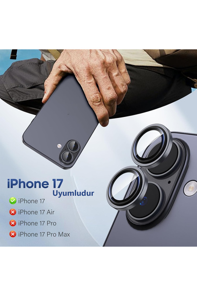EDELFU Camera Lens Protector Lens Screen Protector for iPhone 17 | 9H Hardness, Scratch Resistant Camera