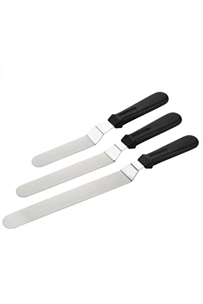 MELT PASTRY Narkalıp Eğik Pasta Sıvama Spatula Bıçağı 3'Lü