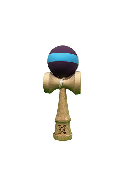 Berbis Kendama X Original - Ξύλινο Παιχνίδι, 18 εκ., Δίχρωμο Μωβ-Μπλε-Μωβ Ριγ...