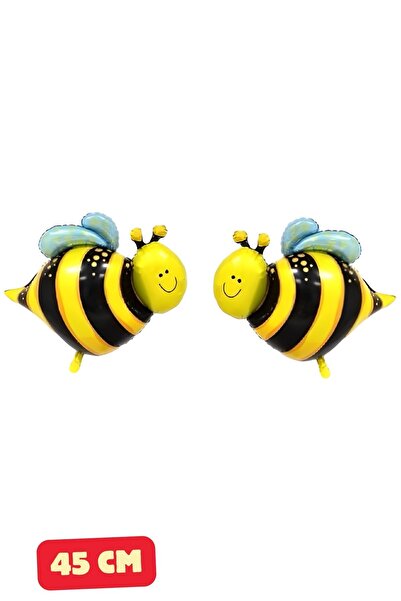 Baloncu Nene 2 Pack Bee Foil Balloon Birthday Foil Balloon Character Foil Balloon Children's Birthday Balloon