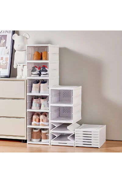 Sultan Integrated Foldable 6 Layers No Installation Plastic Shoe Organizer Box