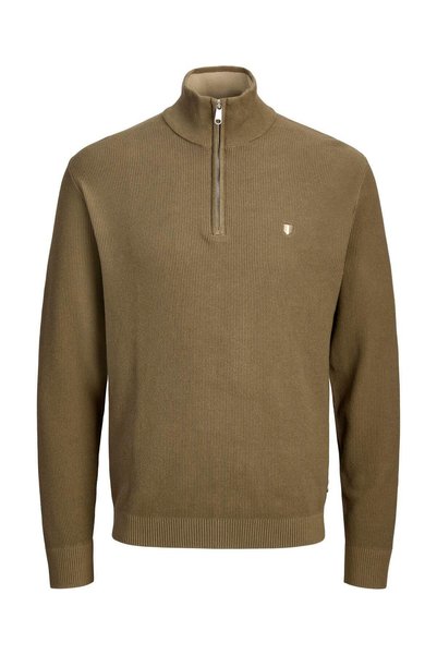 Jack & Jones JPRBLUREX KNIT HALF ZIP LN Stone Gray