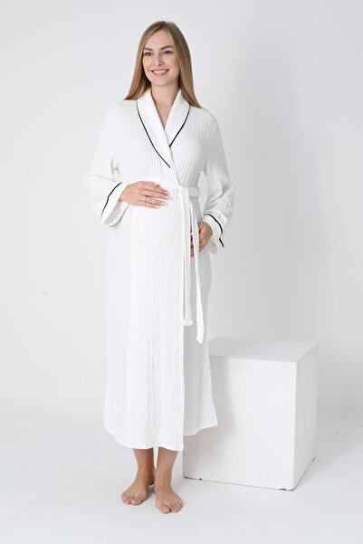 Miss Dünya Lissa Knitted Fabric Shirt Collar Waist Belted Saabhlık