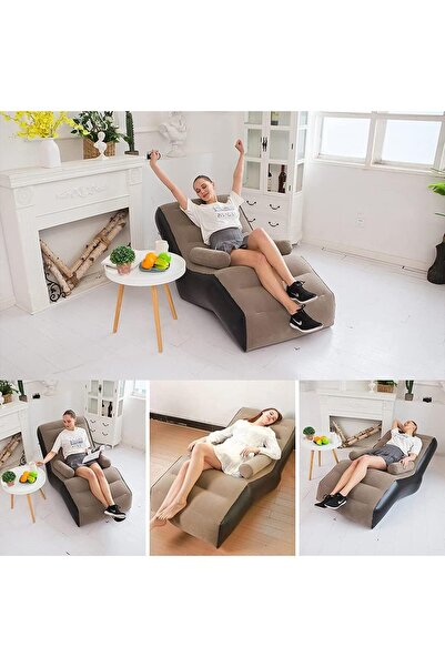 AZAF Inflatable Lazy Sofa Chair Foldable Lounge Chair with Armrests for Living Room Bedroom Office