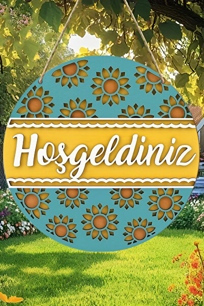 kutuTR زخرفة باب من الألياف الخشبية متوسطة الكثافة بمظهر ثلاثي الأبعاد وطباعة بالأشعة فوق البنفسجية |   معلق، قابل للمسح، زخرفي 33 سم KS016