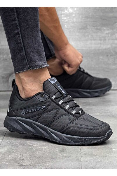 PRAYDER Men's Outdoor Waterproof, Thermo Non-Slip Sole Sports Shoes-Black