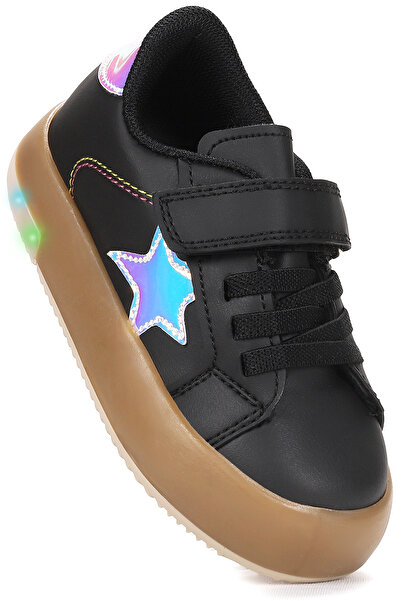 KARAMAZI Rena Daily Velcro Lighted Baby Girl Sports Shoes