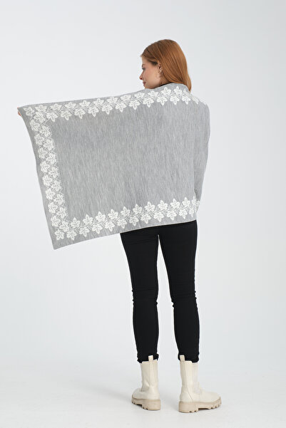Cebe Saraşık Patterned Shoulder Shawl, Double-Sided Knitted Shoulder Shawl