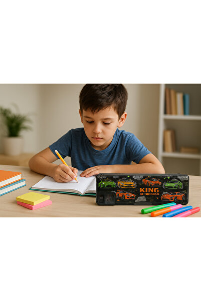 FixPoint Double-Sided, Double-Pencil Sharpener, Wallet-Type Car-Shaped Pencil Case/Pencil Holder
